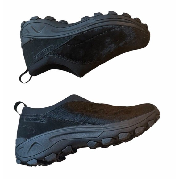 Merrell Moc 3 1TRL Slip 8 Moab Speed Gore Tex Black Trainers Calf Hair Shoe Mens main image 10